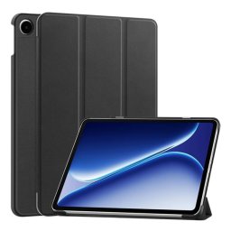 Tok álló, bőr hatású (aktív FLIP, oldalra nyíló, TRIFOLD, asztali tartó) FEKETE OnePlus Pad Go 2 WiFi, Pad Go 2 5G