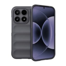 Szilikon telefonvédő (ütésállóság, kameravédő, 3D) SÖTÉTSZÜRKE Xiaomi 17