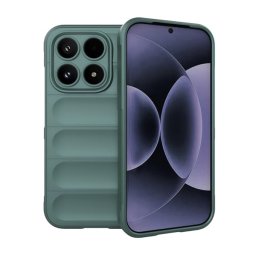 Szilikon telefonvédő (ütésállóság, kameravédő, 3D) SÖTÉTZÖLD Xiaomi 17