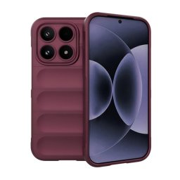Szilikon telefonvédő (ütésállóság, kameravédő, 3D) BORDÓ Xiaomi 17