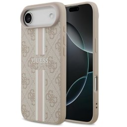 Guess 4G Printed Stripes Apple iPhone Air (2025) MagSafe hátlap tok, rózsaszín
