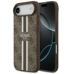 Guess 4G Printed Stripes Apple iPhone Air (2025) MagSafe hátlap tok, barna