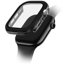 Uniq Voute Apple Watch 11 / Watch 10 42mm műanyag tok, kijelzővédő felülettel, fekete