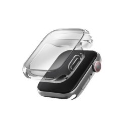 Uniq Garde Apple Watch 11/ Watch 10 42mm műanyag tok, kijelzővédő felülettel, átlátszó