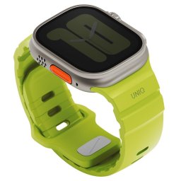 Uniq Alton Apple Watch 44/45/46/49mm gumis szilikon szíj, lime (zöld)