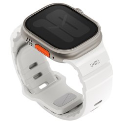 Uniq Alton Apple Watch 44/45/46/49mm gumis szilikon szíj, fehér