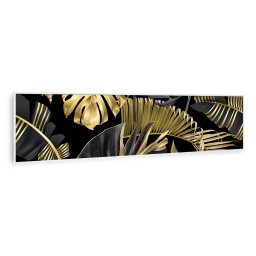 Klarstein Wonderwall Air Art Smart, infravörös hősugárzó, 120 x 30 cm, 350 W, fekete virág (HTR10-WAASm350WBkFlW)