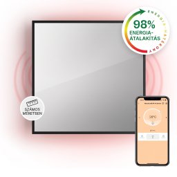 Klarstein La Palma 500 smart, infravörös hősugárzó 2 az 1-ben, 60 x 60 cm, 500 W, tükör elülső rész (HTR10-LaPalmaS500B)