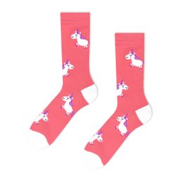 Pink Unikornisos vidám zokni - 40-44