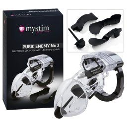 mystim Pubic Enemy No 2 - elektro pénisz ketrec