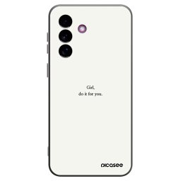 Fekete szilikon tok az alábbi mobiltelefonokra Samsung Galaxy A37 - Girl, do it for you