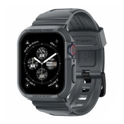Spigen Rugged Armor Pro Apple Watch 9 / 8 / 7 45mm / SE (2nd / 1st Gen) / 6 / 5 / 4 44mm tok, sötétszürke
