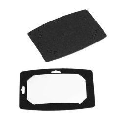 DURABLE Névkitűző, 54x90 mm, újrafeldolgozott karton, DURABLE, fekete