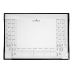DURABLE Könyökalátét, 600x430 mm, PP, éves naptárral, DURABLE, fekete
