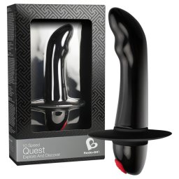 Quest - 10 ritmusú kezdő prosztata vibrátor (fekete)