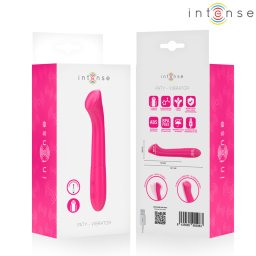 Paty vibrátor 10 rezgés, rugalmas, vízálló, USB-töltős 19 cm rózsaszín