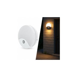 LED Fali Lámpa Mozgásérzékelővel 18W, 1260 lm, 4000K, IP44, 180° Szenzor, Fehér