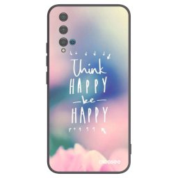 Fekete szilikon tok az alábbi mobiltelefonokra Huawei Nova 5T - Think happy be happy
