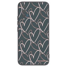 Fekete szilikon tok az alábbi mobiltelefonokra Huawei Nova 5T - Lots of love