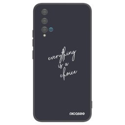 Fekete szilikon tok az alábbi mobiltelefonokra Huawei Nova 5T - Everything is a choice