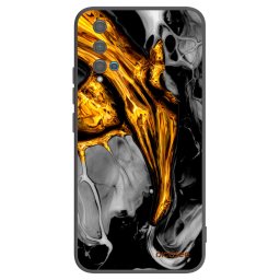 Fekete szilikon tok az alábbi mobiltelefonokra Huawei Nova 5T - Black Gold