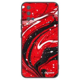 Fekete szilikon tok az alábbi mobiltelefonokra Huawei Nova 5T - Red black