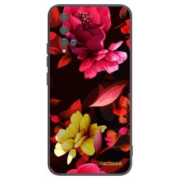 Fekete szilikon tok az alábbi mobiltelefonokra Huawei Nova 5T - Dark Peonny