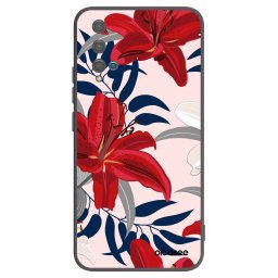 Fekete szilikon tok az alábbi mobiltelefonokra Huawei Nova 5T - Red Lily