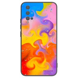 Fekete szilikon tok az alábbi mobiltelefonokra Huawei Nova 5T - Bubbles