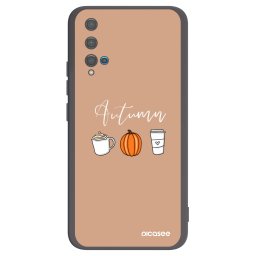 Fekete szilikon tok az alábbi mobiltelefonokra Huawei Nova 5T - Autumn