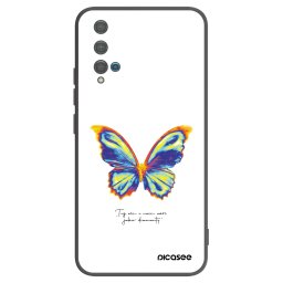 Fekete szilikon tok az alábbi mobiltelefonokra Huawei Nova 5T - Diamanty White