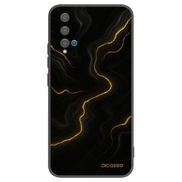 Fekete szilikon tok az alábbi mobiltelefonokra Huawei Nova 5T - Thunder