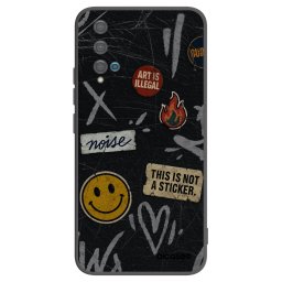 Fekete szilikon tok az alábbi mobiltelefonokra Huawei Nova 5T - STICKERS x TAGS