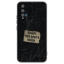 Fekete szilikon tok az alábbi mobiltelefonokra Huawei Nova 5T - SORRY