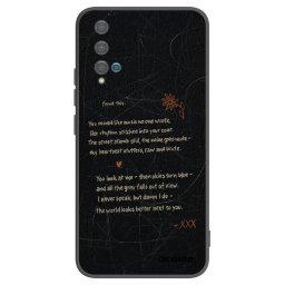 Fekete szilikon tok az alábbi mobiltelefonokra Huawei Nova 5T - POET
