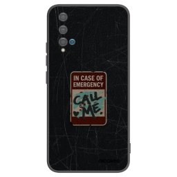 Fekete szilikon tok az alábbi mobiltelefonokra Huawei Nova 5T - EMERGENCY