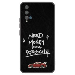 Fekete szilikon tok az alábbi mobiltelefonokra Huawei Nova 5T - Dark Racer