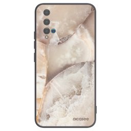 Fekete szilikon tok az alábbi mobiltelefonokra Huawei Nova 5T - Cream marble