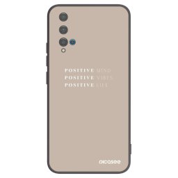 Fekete szilikon tok az alábbi mobiltelefonokra Huawei Nova 5T - Positive Vibes