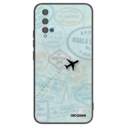Fekete szilikon tok az alábbi mobiltelefonokra Huawei Nova 5T - FLIGHT PATH