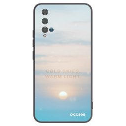 Fekete szilikon tok az alábbi mobiltelefonokra Huawei Nova 5T - COLD SKIES