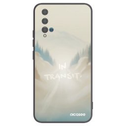 Fekete szilikon tok az alábbi mobiltelefonokra Huawei Nova 5T - IN TRANSIT