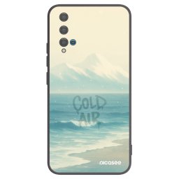 Fekete szilikon tok az alábbi mobiltelefonokra Huawei Nova 5T - COLD AIR
