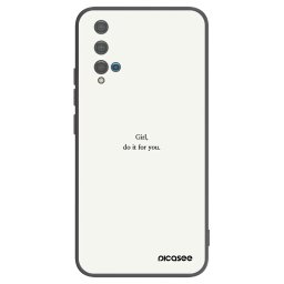 Fekete szilikon tok az alábbi mobiltelefonokra Huawei Nova 5T - Girl, do it for you