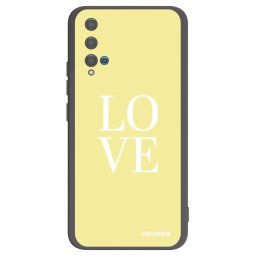 Fekete szilikon tok az alábbi mobiltelefonokra Huawei Nova 5T - Love