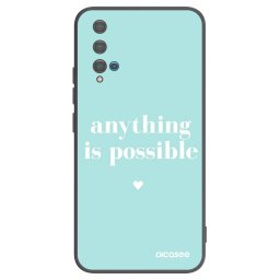 Fekete szilikon tok az alábbi mobiltelefonokra Huawei Nova 5T - Anything is possible