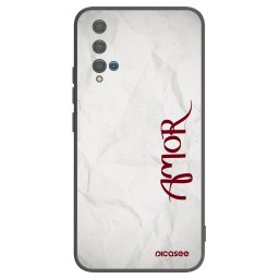 Fekete szilikon tok az alábbi mobiltelefonokra Huawei Nova 5T - Amor