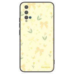 Fekete szilikon tok az alábbi mobiltelefonokra Huawei Nova 5T - Honey Blossom