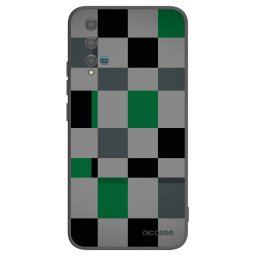 Fekete szilikon tok az alábbi mobiltelefonokra Huawei Nova 5T - Block Grid