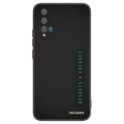 Fekete szilikon tok az alábbi mobiltelefonokra Huawei Nova 5T - Results x Excuses